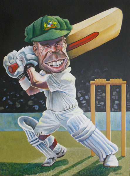 Dave Warner Painting for the Bald Archy Prize